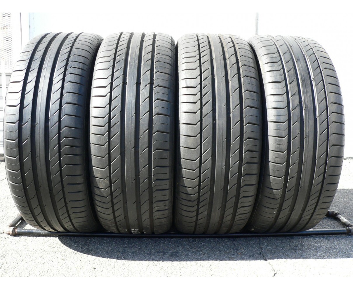 4 used tires 235 45 ContiSportContact 90% Run Continental 19 life 5 Flat 95V
